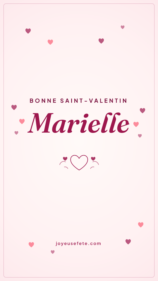 Image « Bonne Saint-Valentin Marielle » au format story