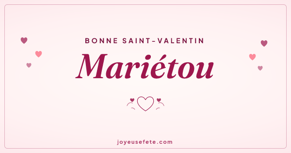 Image « Bonne Saint-Valentin Mariétou » au format large