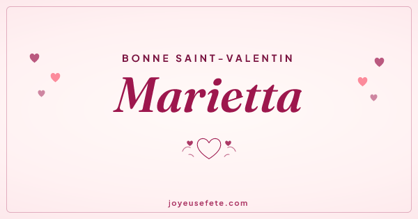 Image « Bonne Saint-Valentin Marietta » au format large
