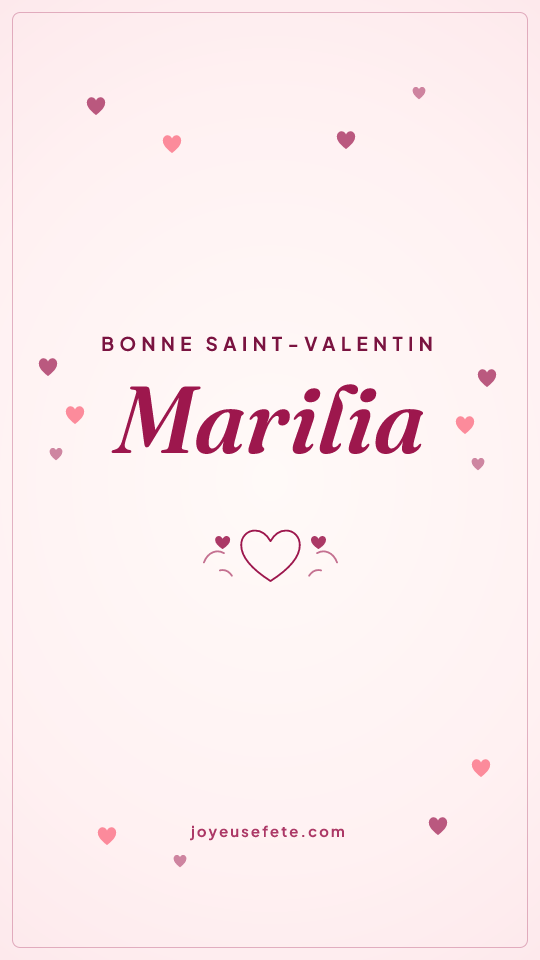 Image « Bonne Saint-Valentin Marilia » au format story