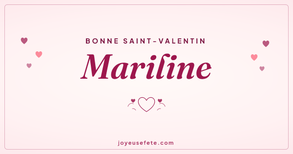 Image « Bonne Saint-Valentin Mariline » au format large