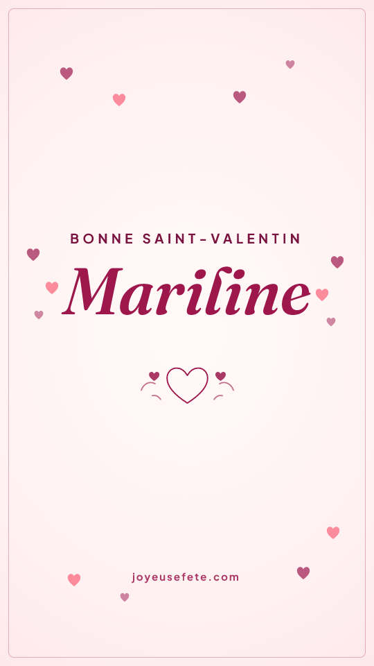 Image « Bonne Saint-Valentin Mariline » au format story