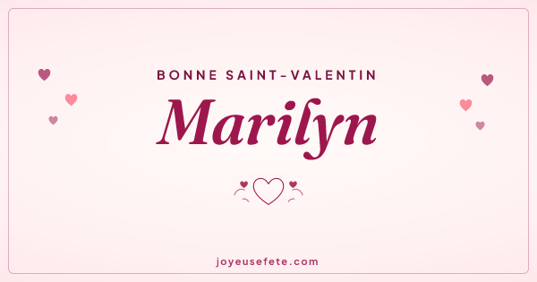 Image « Bonne Saint-Valentin Marilyn » au format large