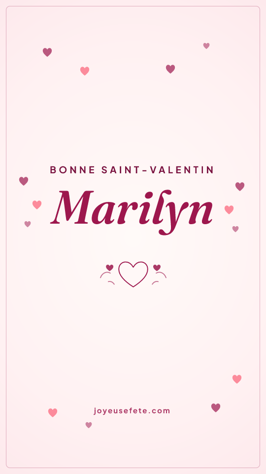 Image « Bonne Saint-Valentin Marilyn » au format story
