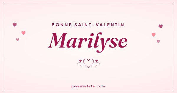 Image « Bonne Saint-Valentin Marilyse » au format large