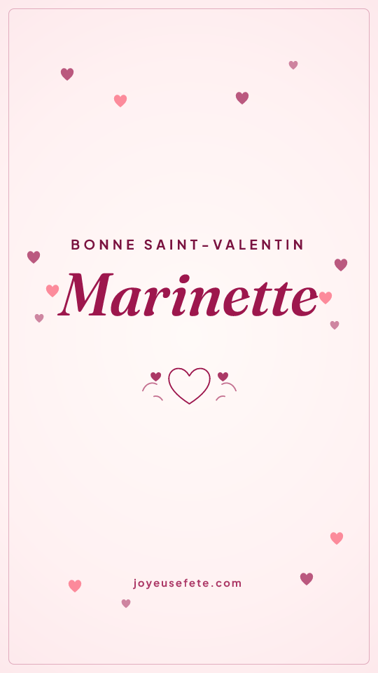 Image « Bonne Saint-Valentin Marinette » au format story
