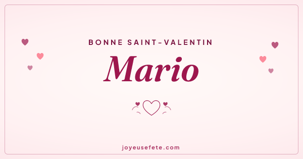 Image « Bonne Saint-Valentin Mario » au format large