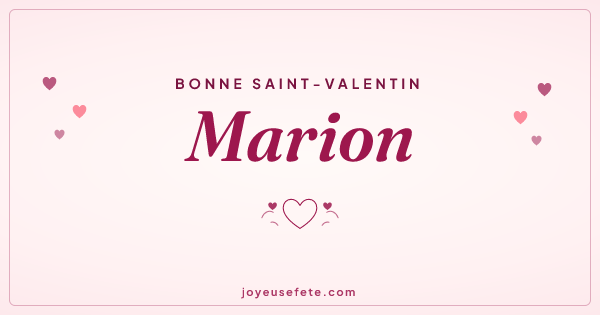 Image « Bonne Saint-Valentin Marion » au format large