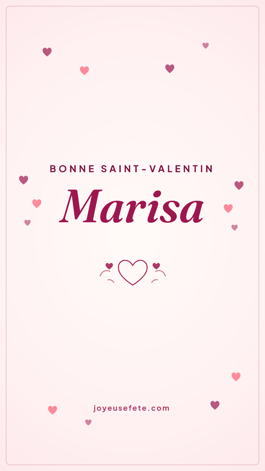 Image « Bonne Saint-Valentin Marisa » au format story
