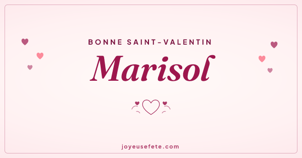 Image « Bonne Saint-Valentin Marisol » au format large