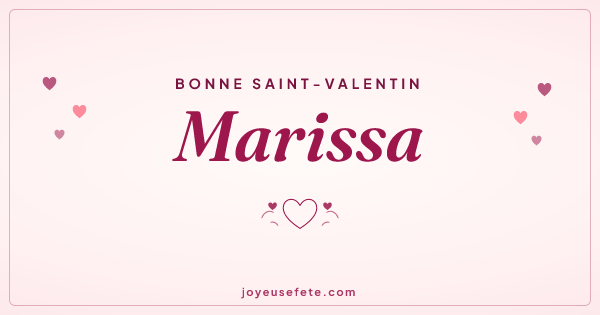 Image « Bonne Saint-Valentin Marissa » au format large