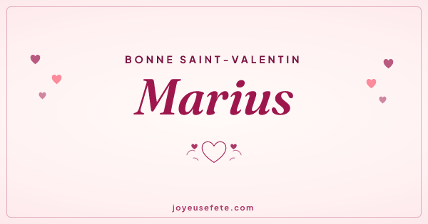 Image « Bonne Saint-Valentin Marius » au format large
