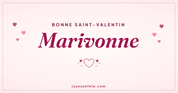 Image « Bonne Saint-Valentin Marivonne » au format large