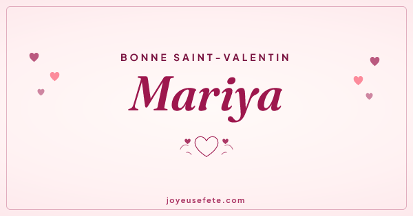 Image « Bonne Saint-Valentin Mariya » au format large