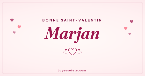 Image « Bonne Saint-Valentin Marjan » au format large