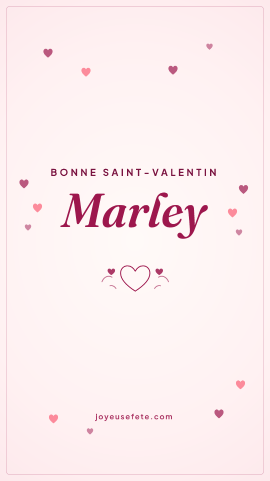 Image « Bonne Saint-Valentin Marley » au format story