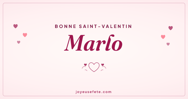 Image « Bonne Saint-Valentin Marlo » au format large