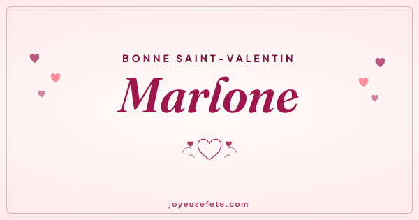 Image « Bonne Saint-Valentin Marlone » au format large