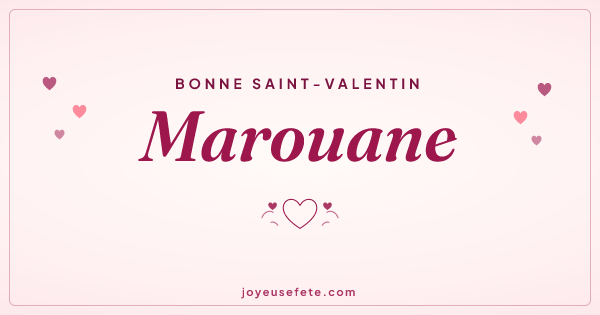 Image « Bonne Saint-Valentin Marouane » au format large