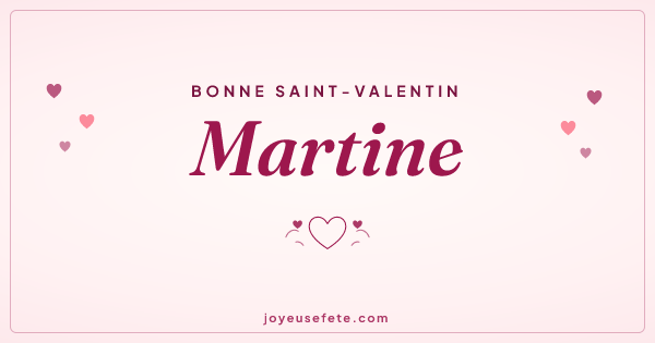 Image « Bonne Saint-Valentin Martine » au format large