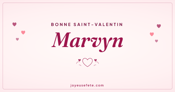 Image « Bonne Saint-Valentin Marvyn » au format large