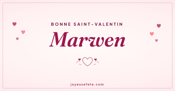 Image « Bonne Saint-Valentin Marwen » au format large