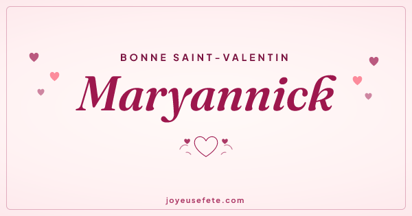 Image « Bonne Saint-Valentin Maryannick » au format large