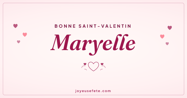 Image « Bonne Saint-Valentin Maryelle » au format large