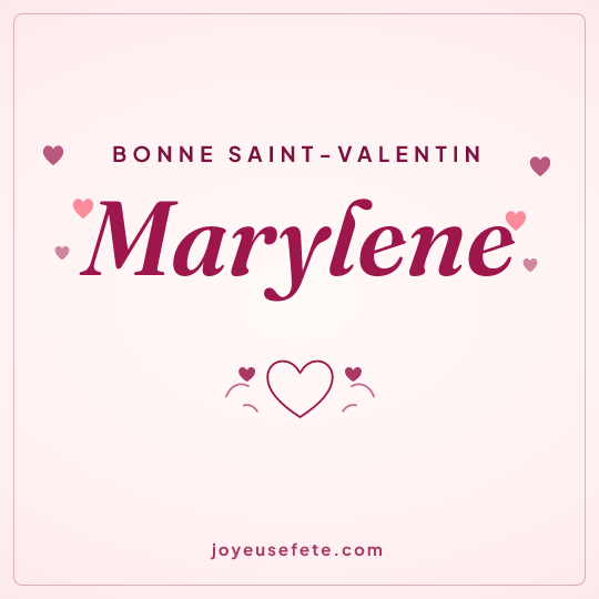 Image carrée « Bonne Saint-Valentin Marylene » pour WhatsApp