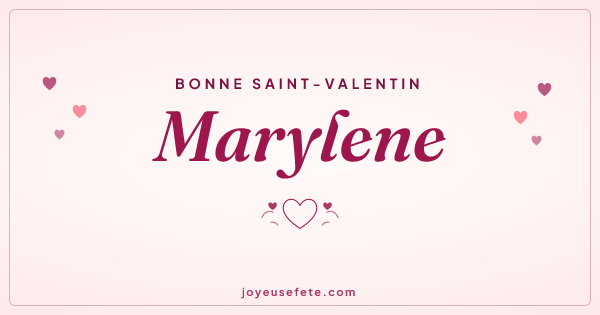 Image « Bonne Saint-Valentin Marylene » au format large