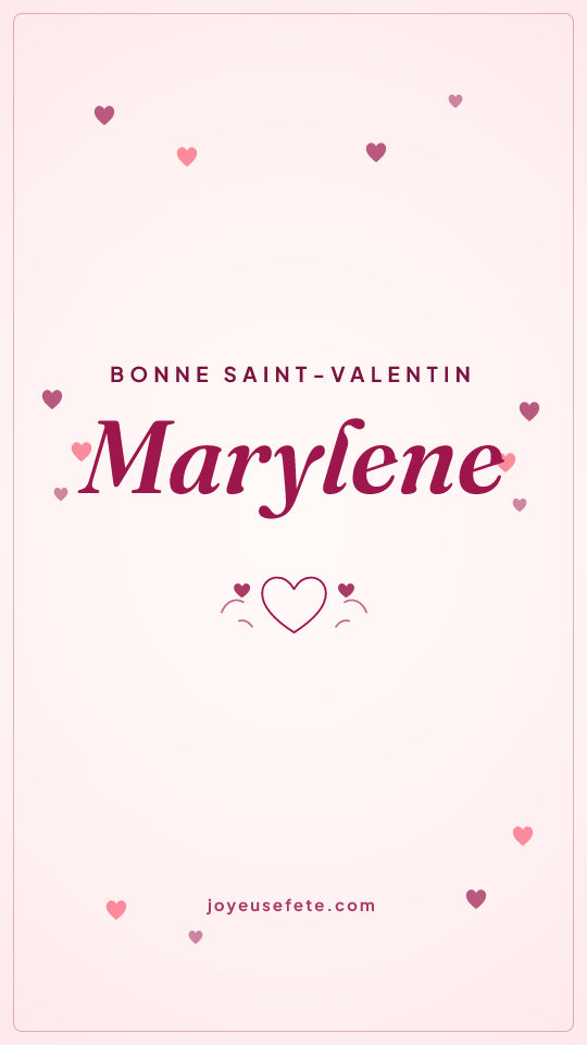 Image « Bonne Saint-Valentin Marylene » au format story