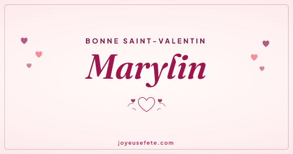 Image « Bonne Saint-Valentin Marylin » au format large