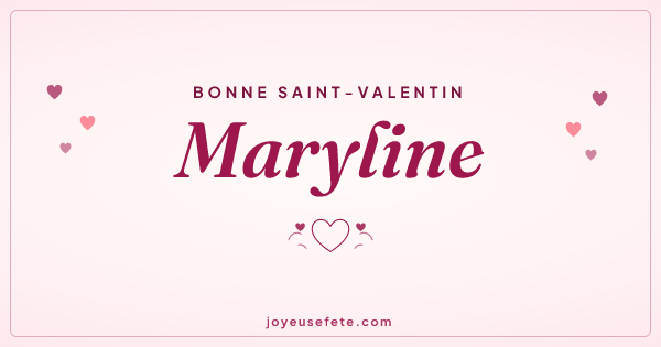 Image « Bonne Saint-Valentin Maryline » au format large