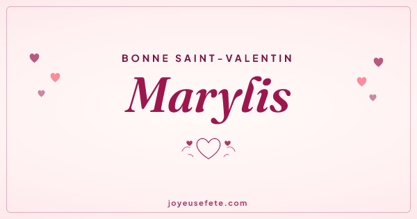 Image « Bonne Saint-Valentin Marylis » au format large