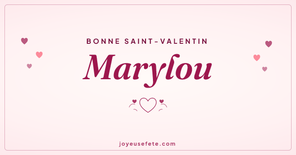 Image « Bonne Saint-Valentin Marylou » au format large