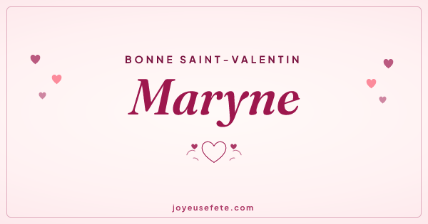 Image « Bonne Saint-Valentin Maryne » au format large
