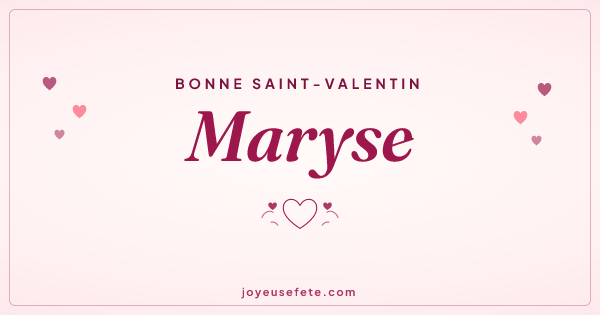 Image « Bonne Saint-Valentin Maryse » au format large