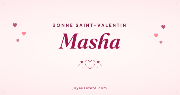Image « Bonne Saint-Valentin Masha » au format large