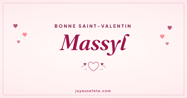 Image « Bonne Saint-Valentin Massyl » au format large