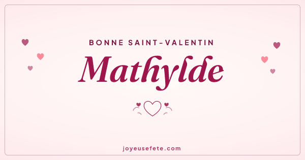 Image « Bonne Saint-Valentin Mathylde » au format large