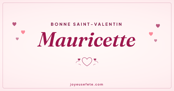 Image « Bonne Saint-Valentin Mauricette » au format large