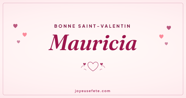Image « Bonne Saint-Valentin Mauricia » au format large