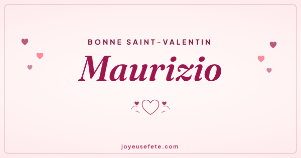 Image « Bonne Saint-Valentin Maurizio » au format large