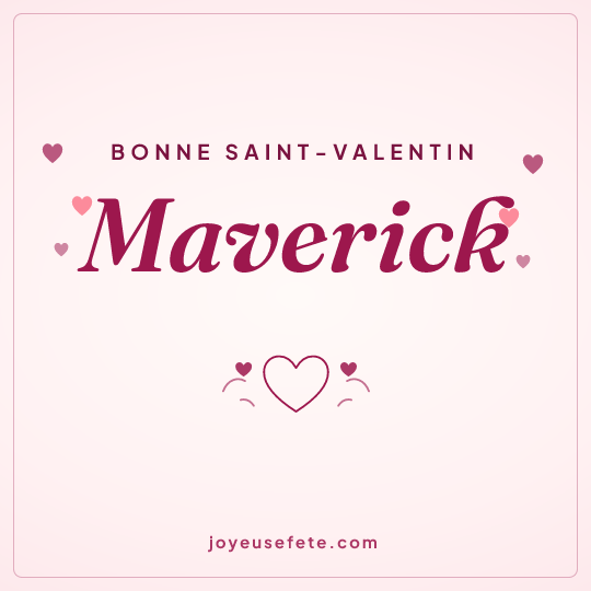 Image carrée « Bonne Saint-Valentin Maverick » pour WhatsApp