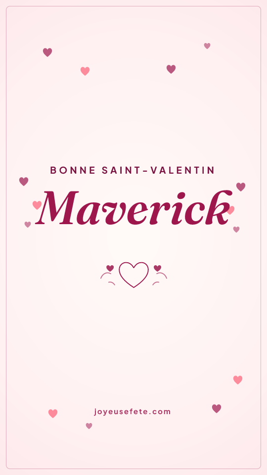Image « Bonne Saint-Valentin Maverick » au format story