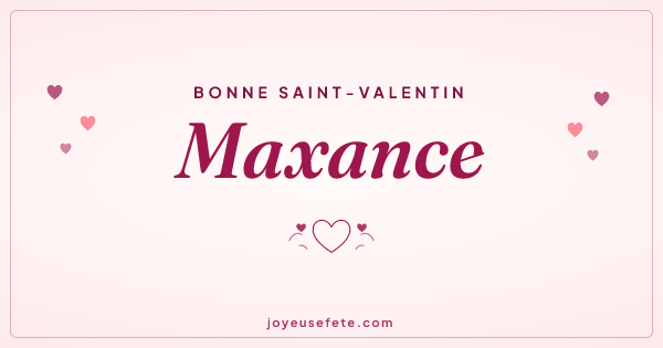 Image « Bonne Saint-Valentin Maxance » au format large