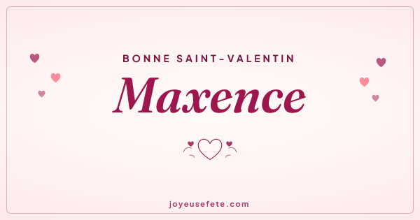 Image « Bonne Saint-Valentin Maxence » au format large