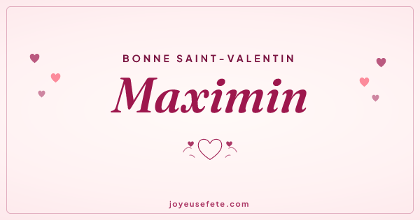Image « Bonne Saint-Valentin Maximin » au format large