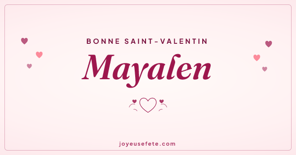 Image « Bonne Saint-Valentin Mayalen » au format large