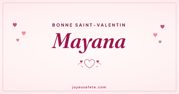 Image « Bonne Saint-Valentin Mayana » au format large